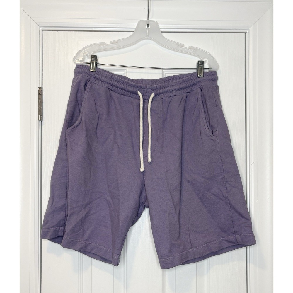 Adam Mar Mens Drawstring‎ Sweat Shorts Purple XL